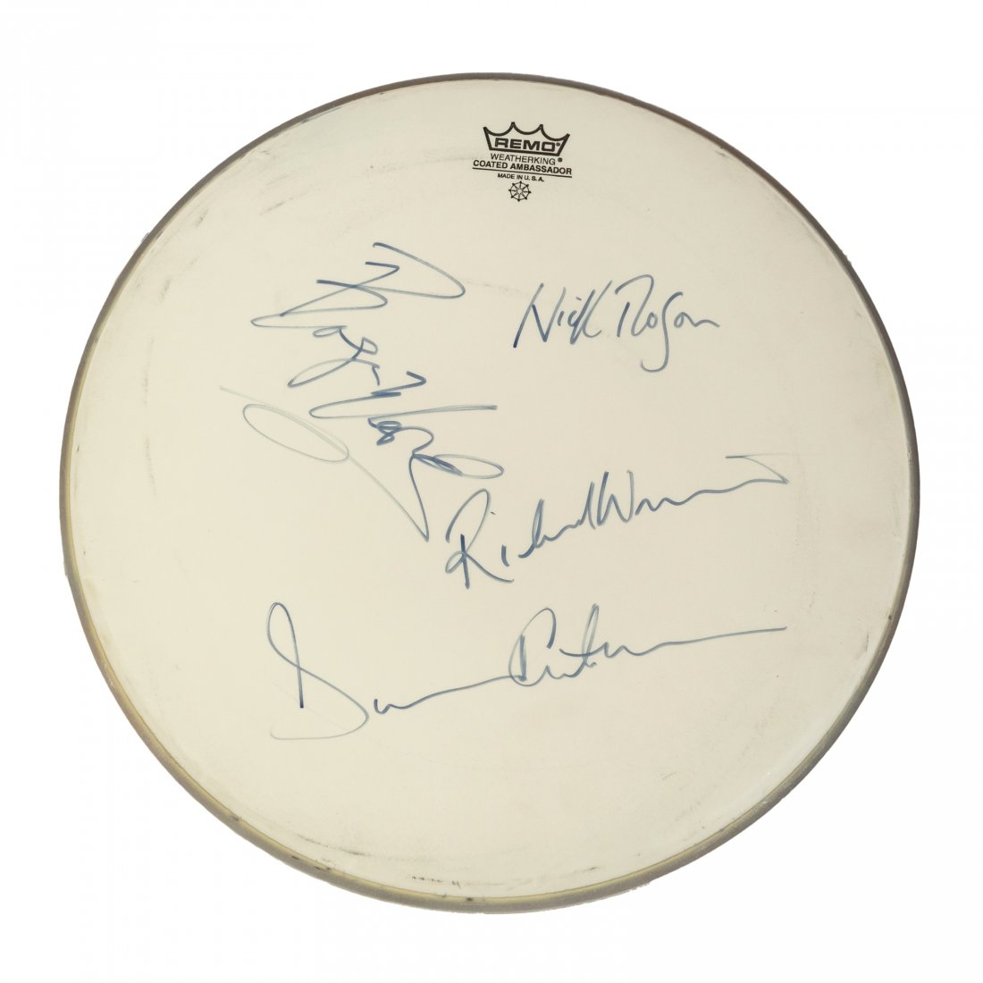Signed FULL ROCK BAND Drum Head PINK FLOYD (1 of 4)