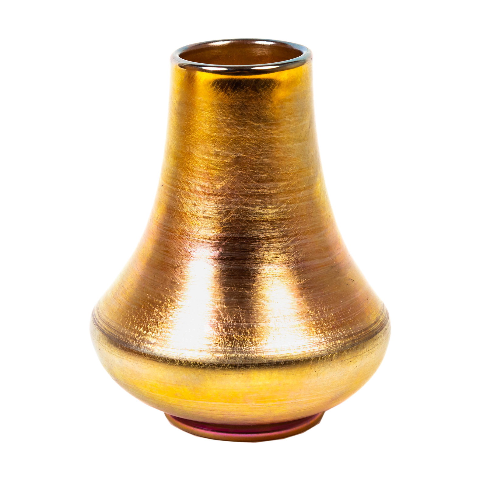 LC Tiffany Favrile Iridescent Gold Art Glass Vase (1 of 5)