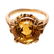 10k Gold Vintage LG 8 Carat Yellow Sapphire Ring - 2