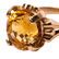 10k Gold Vintage LG 8 Carat Yellow Sapphire Ring - 7