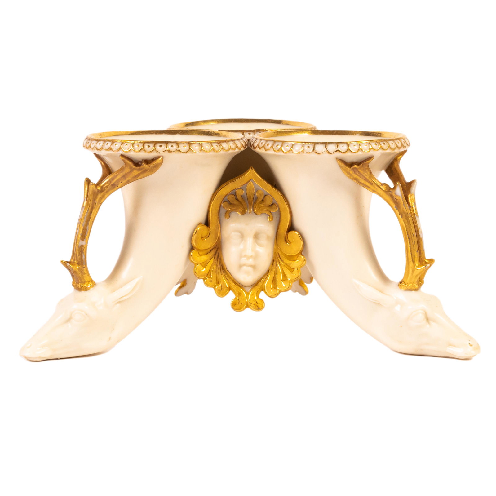 Royal Worcester Kerr & Binns Stag Conucopia Vase (1 of 6)