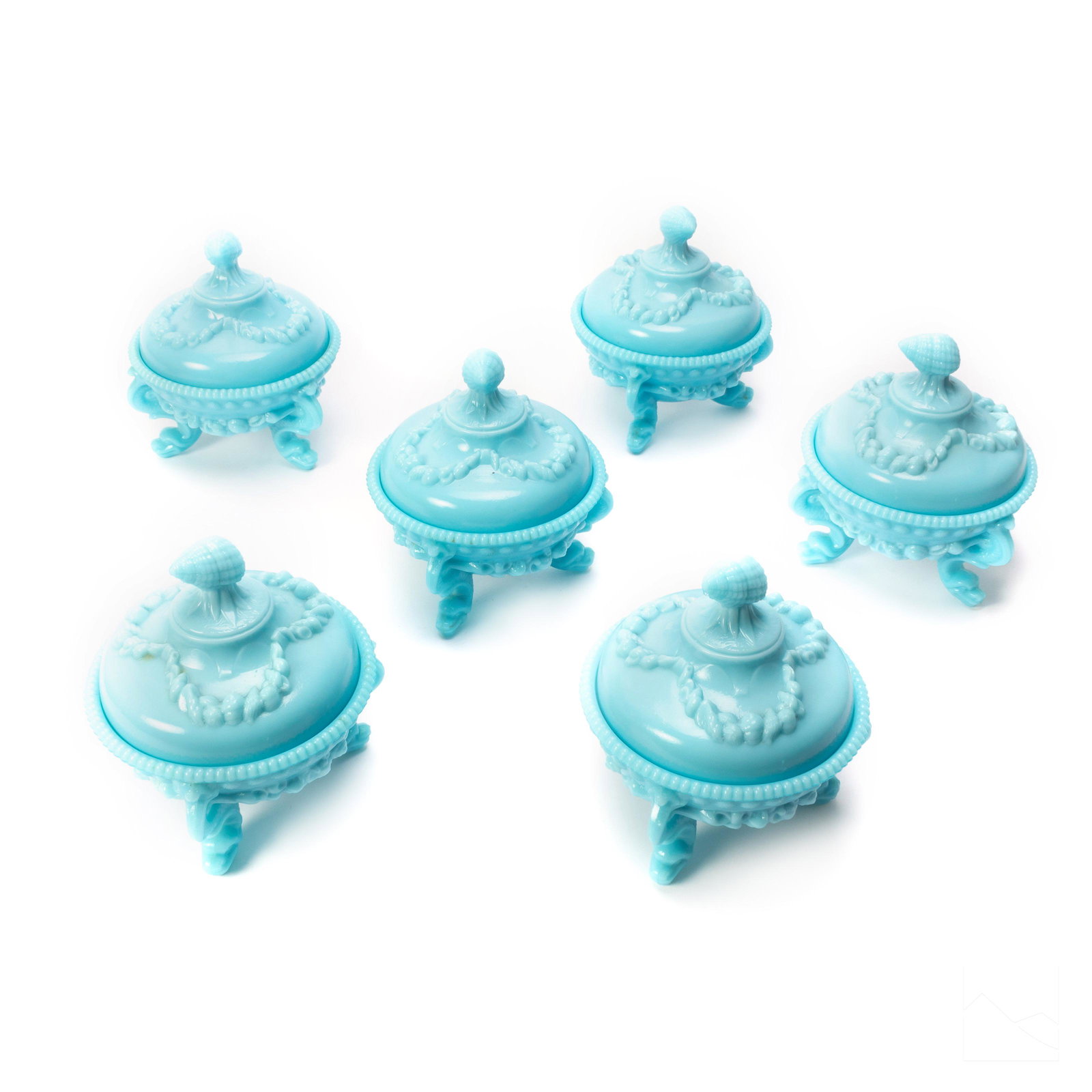 Westmoreland Delphite Argonaut 7" Candy Dishes LOT (1 of 5)