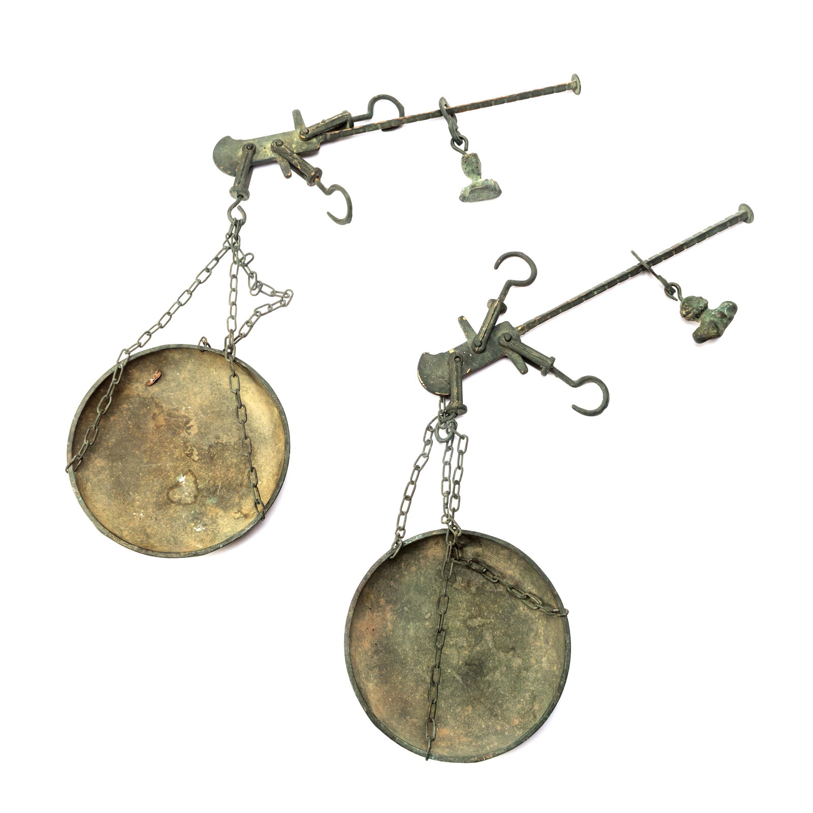 Ancient Roman Bronze Steelyard Balance and Weights (1 of 5)