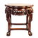 Chinese Carved Wood Marble Foo Dog End Tables PAIR - 2