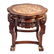 Chinese Carved Wood Marble Foo Dog End Tables PAIR - 3