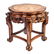 Chinese Carved Wood Marble Foo Dog End Tables PAIR - 5