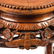 Chinese Carved Wood Marble Foo Dog End Tables PAIR - 6