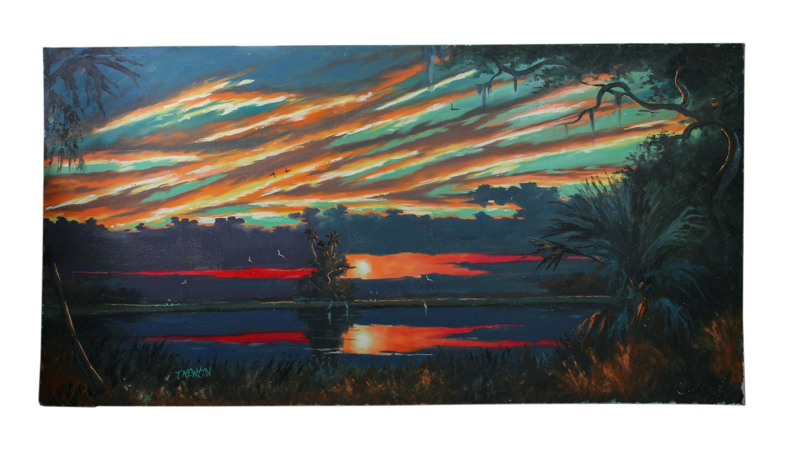 Tracy Newton b.1975 2nd Gen Florida Highwaymen Painting (1 of 6)