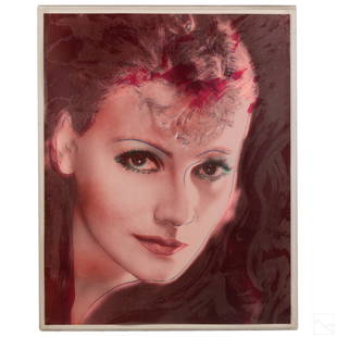 Rupert J Smith Greta Garbo Silkscreen after Warhol: Rupert Jasen Smith (American, 1953-1989). Original silkscreen in color, titled "New Age," produced in a Limited Edition of 30, depicting Greta Garbo (1905-1990), who is regarded as one of the