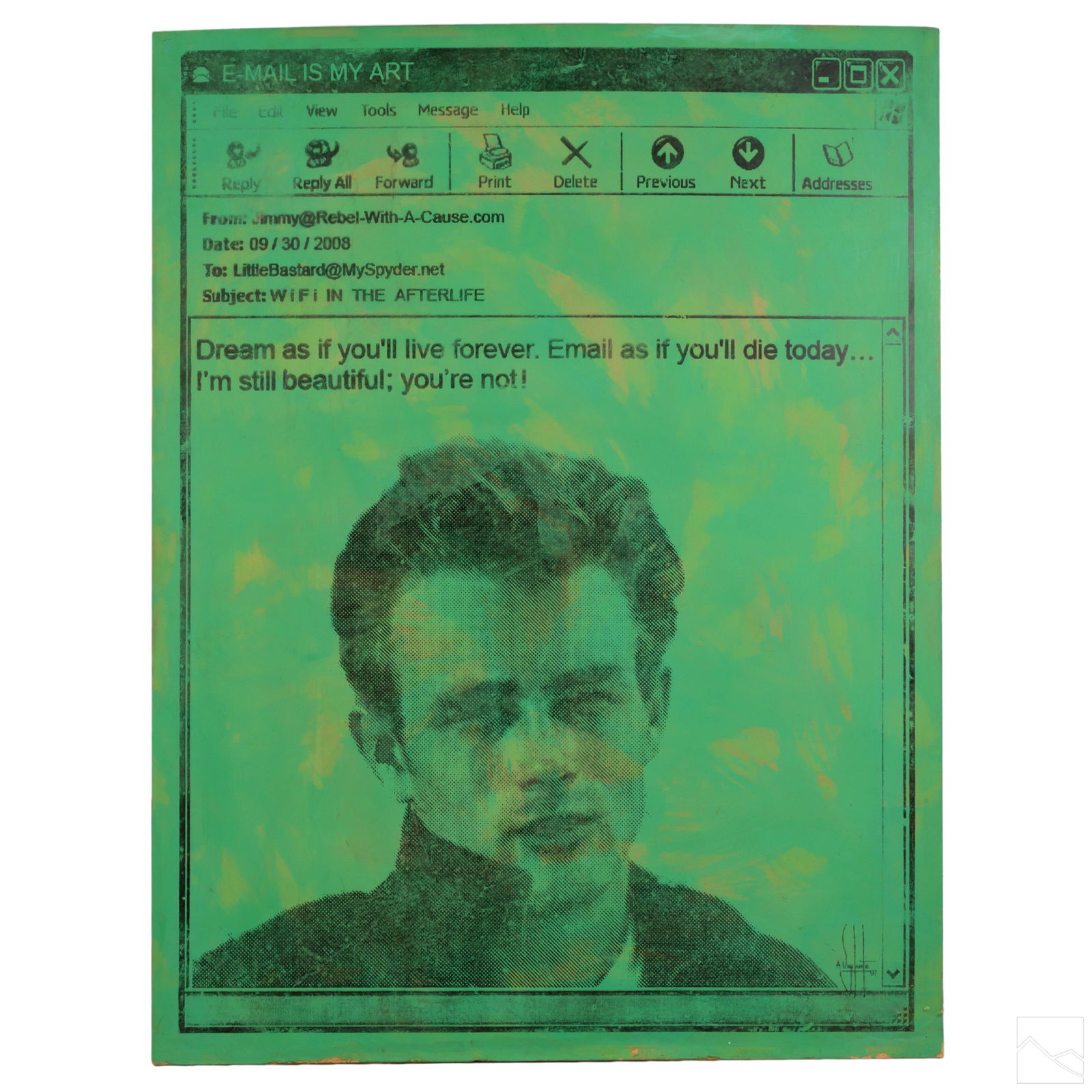 A. Vigilante b.1964 LG James Dean Pop Art Painting (1 of 5)