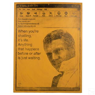 A. Vigilante b.1964 Steve McQueen Pop Art Painting: Alejandro Vigilante (Argentinian, born 1964). Large acrylic painting on board, an ironic pop art representation of American actor Steve McQueen (1930-1987). Influenced by Roy Lichtenstein and Robert