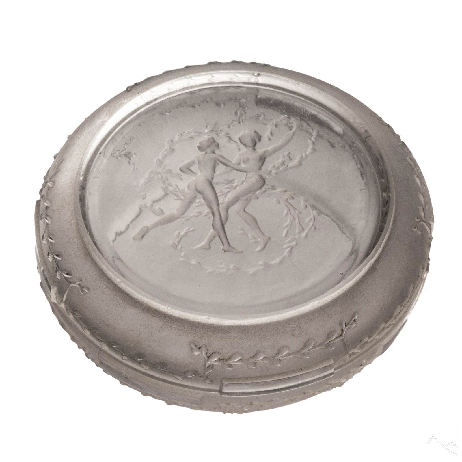 Rene Lalique French Crystal Fontenay Vanity Lidded Box (1 of 6)