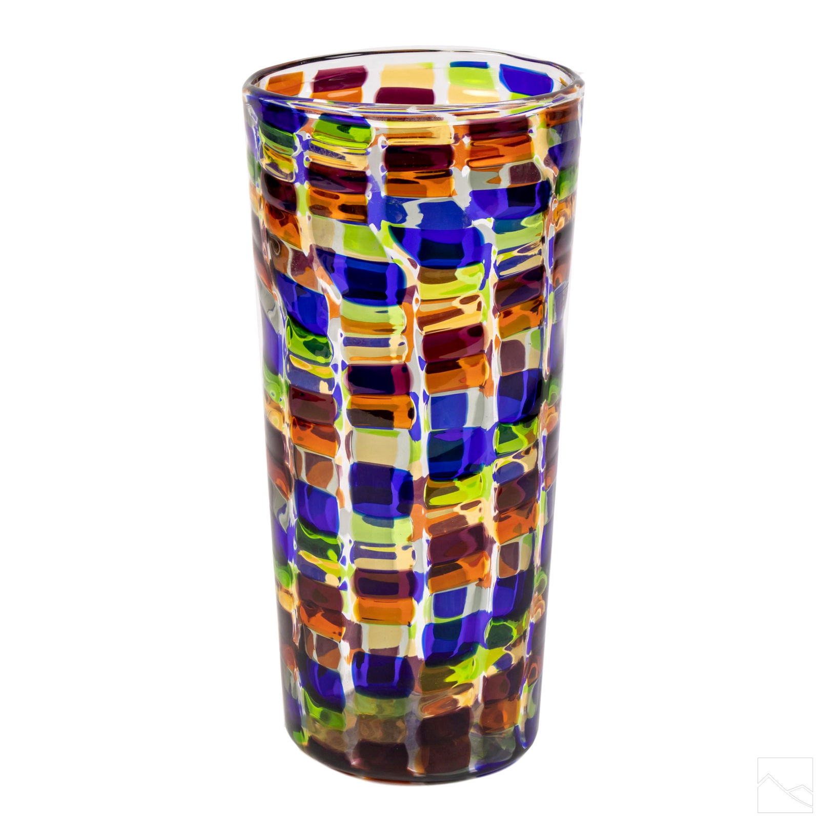 Murano A.D. Valentina 12" Patchwork Art Glass Vase (1 of 5)