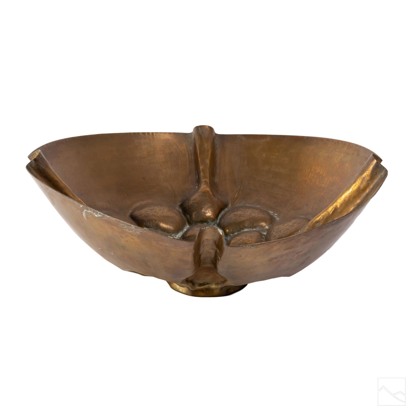 Modern LG 18" Arts & Craft Brass Centerpiece Bowl (1 of 6)