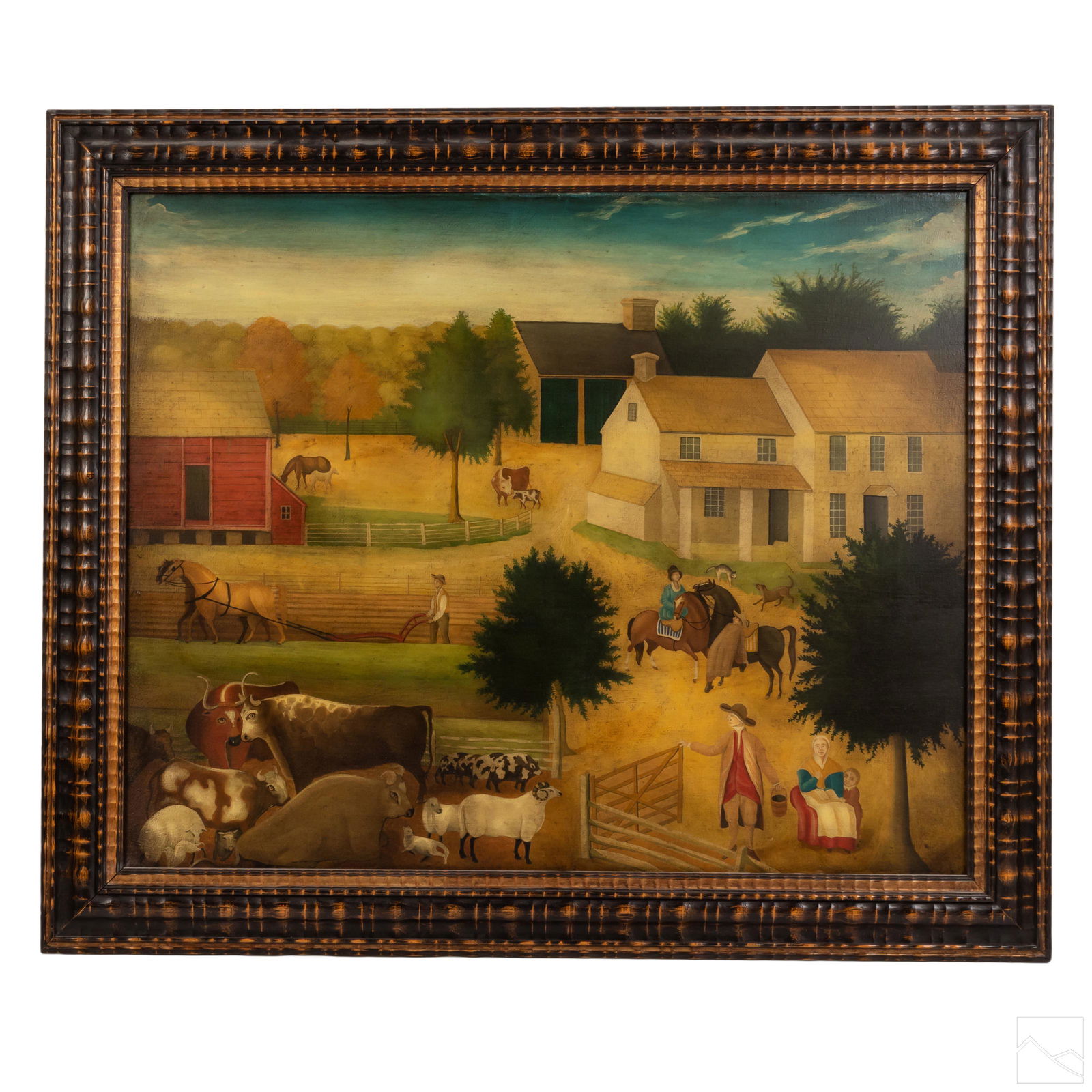 Dan Dunton Farm Animals Naive Landscape Painting (1 of 5)