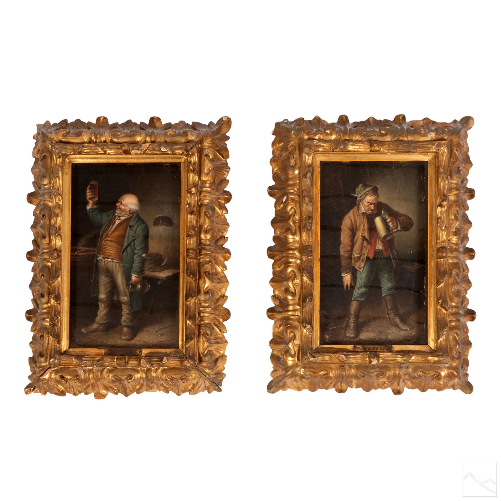 Carl Schleicher (1825-1903) Genre Oil Painting (2) (1 of 12)