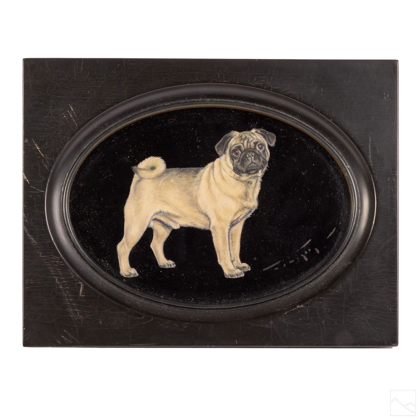 Chinese Pug Dutch Mastiff Dog Portrait Plaque (1 of 5)