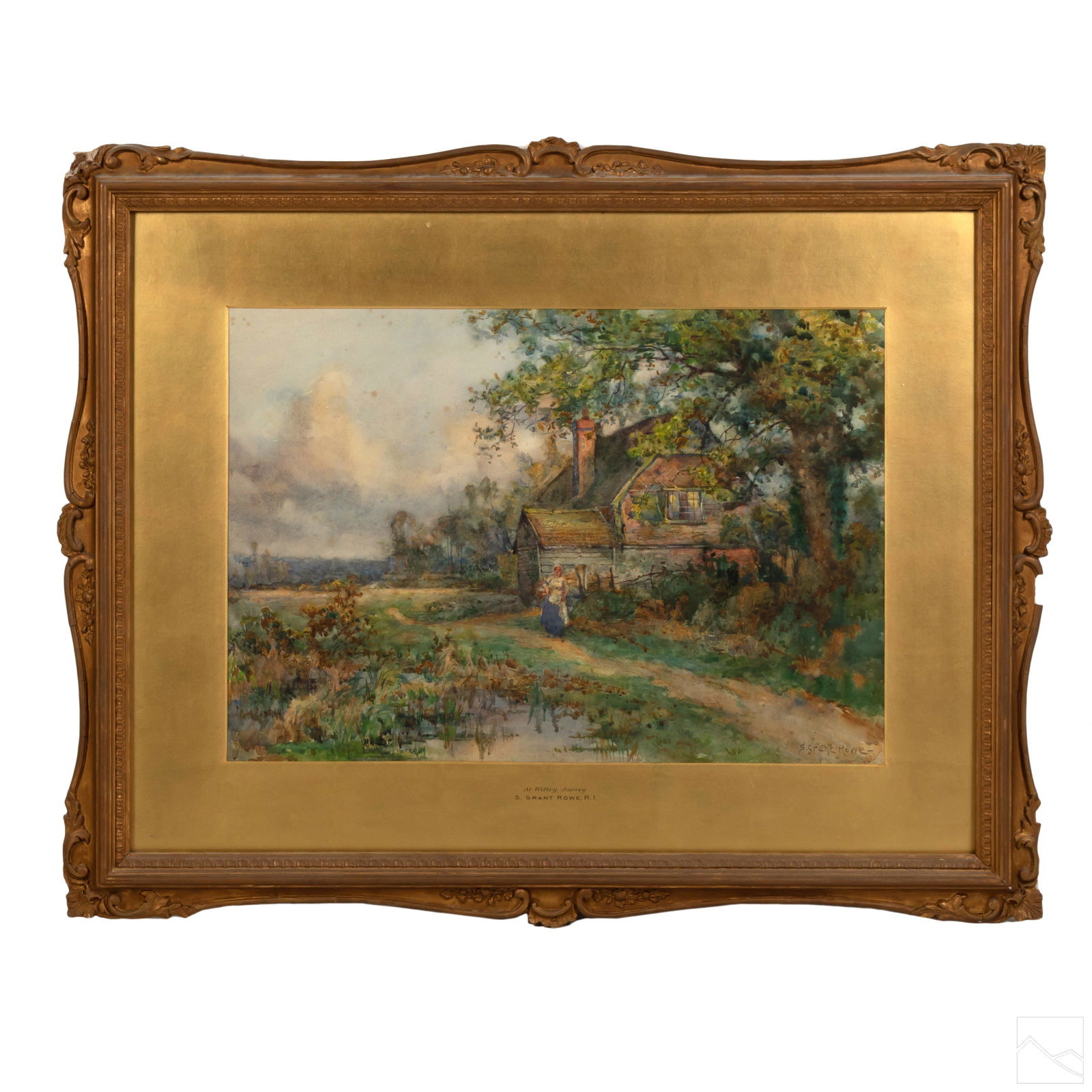 Sidney Grant Rowe (1861-1928) Edwardian Watercolor (1 of 6)