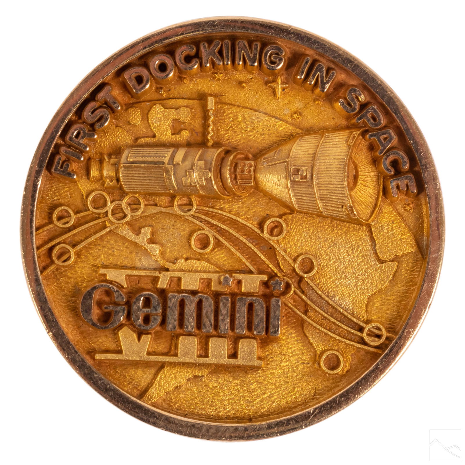 NASA 10K Gold Gemini 8 Mission Medal Space Coin (1 of 3)
