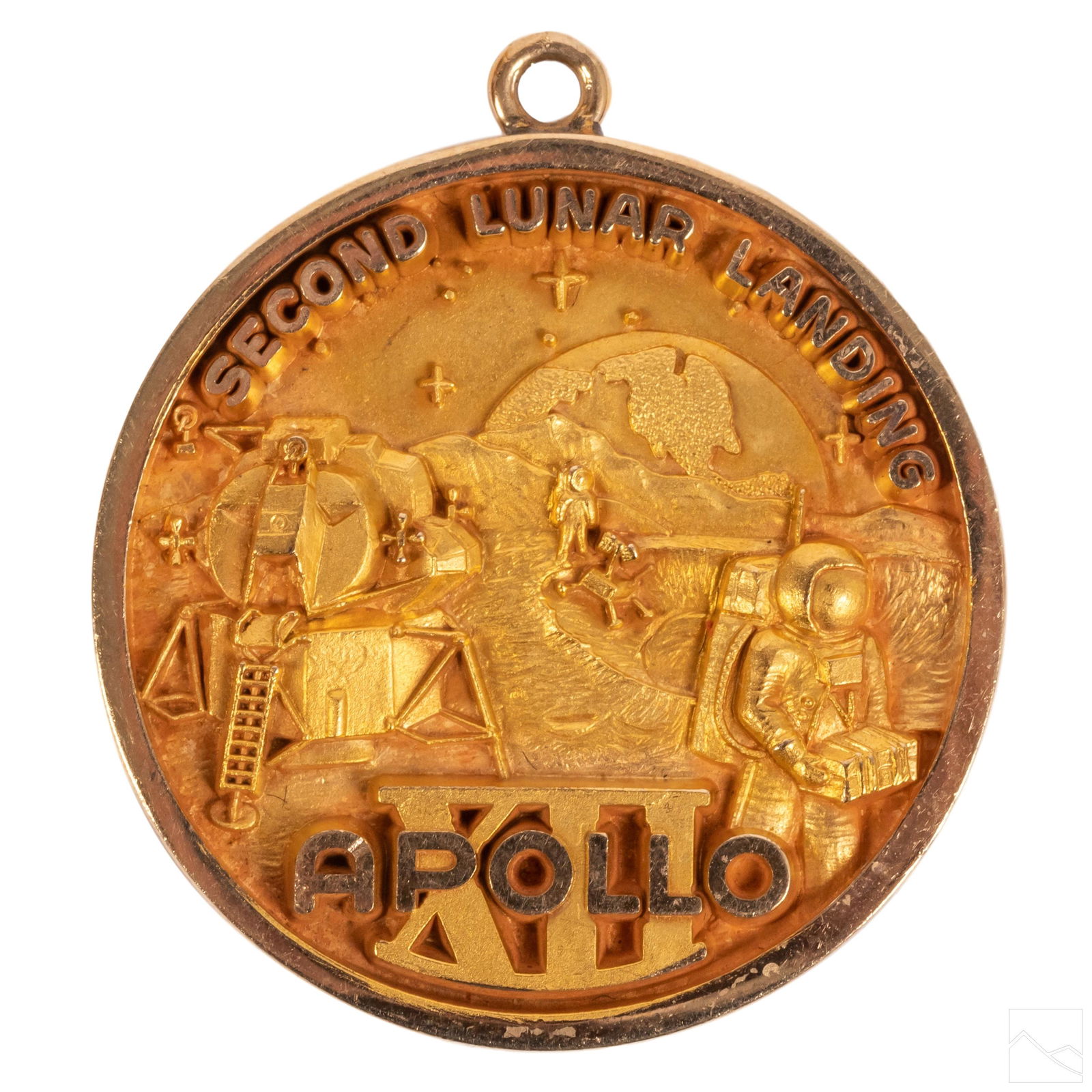 NASA 10K Gold Apollo 12 Mission Medal Coin Pendant (1 of 3)