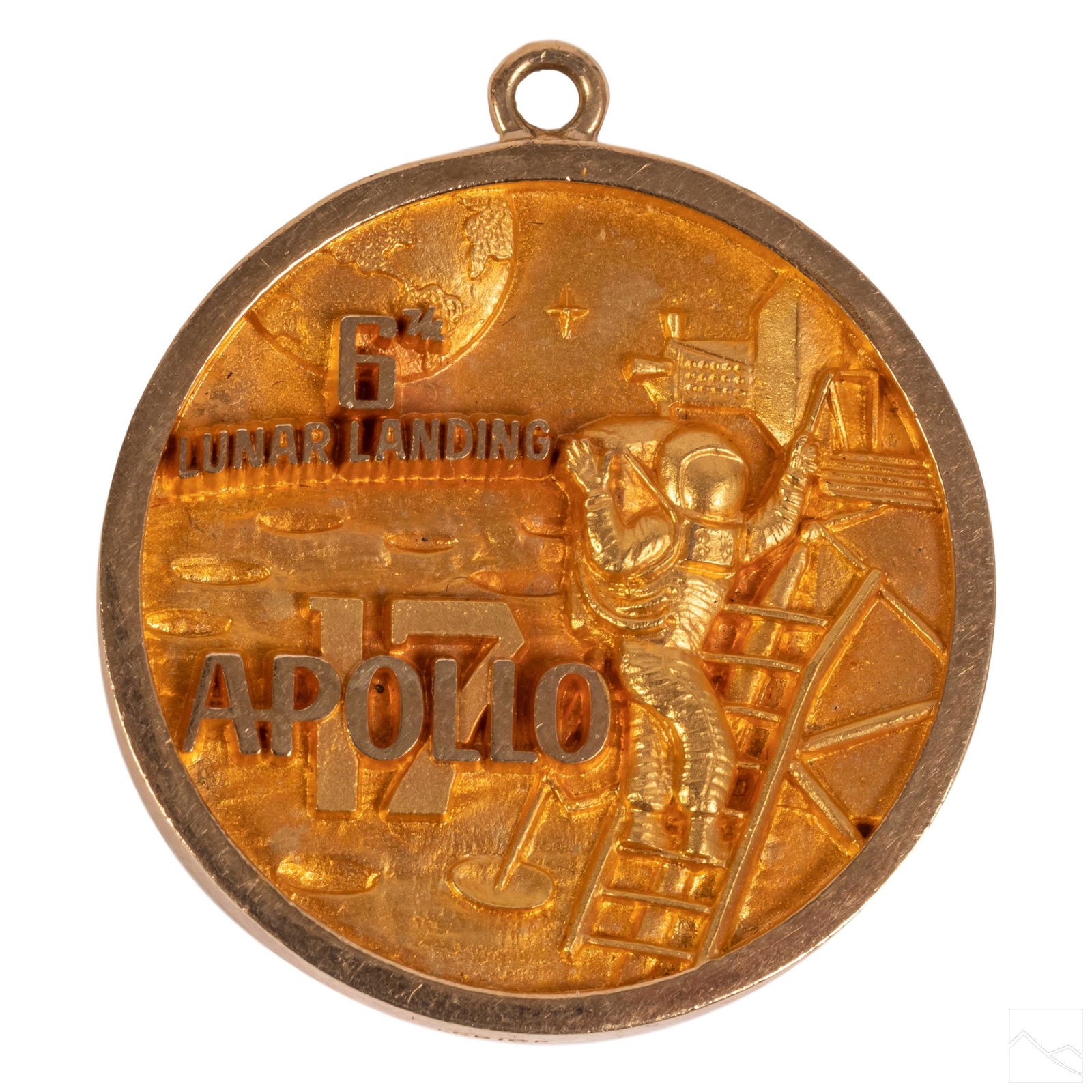NASA 10K Gold Apollo 17 Mission Medal Coin Pendant (1 of 3)