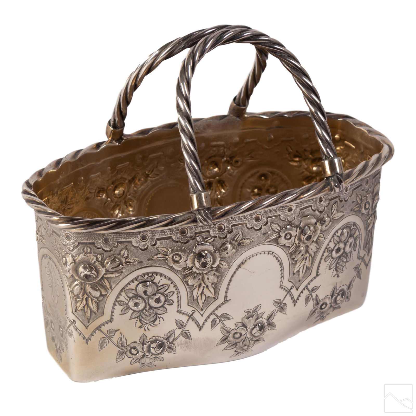 Victorian English Silver EP Plated Basket Vase (1 of 8)