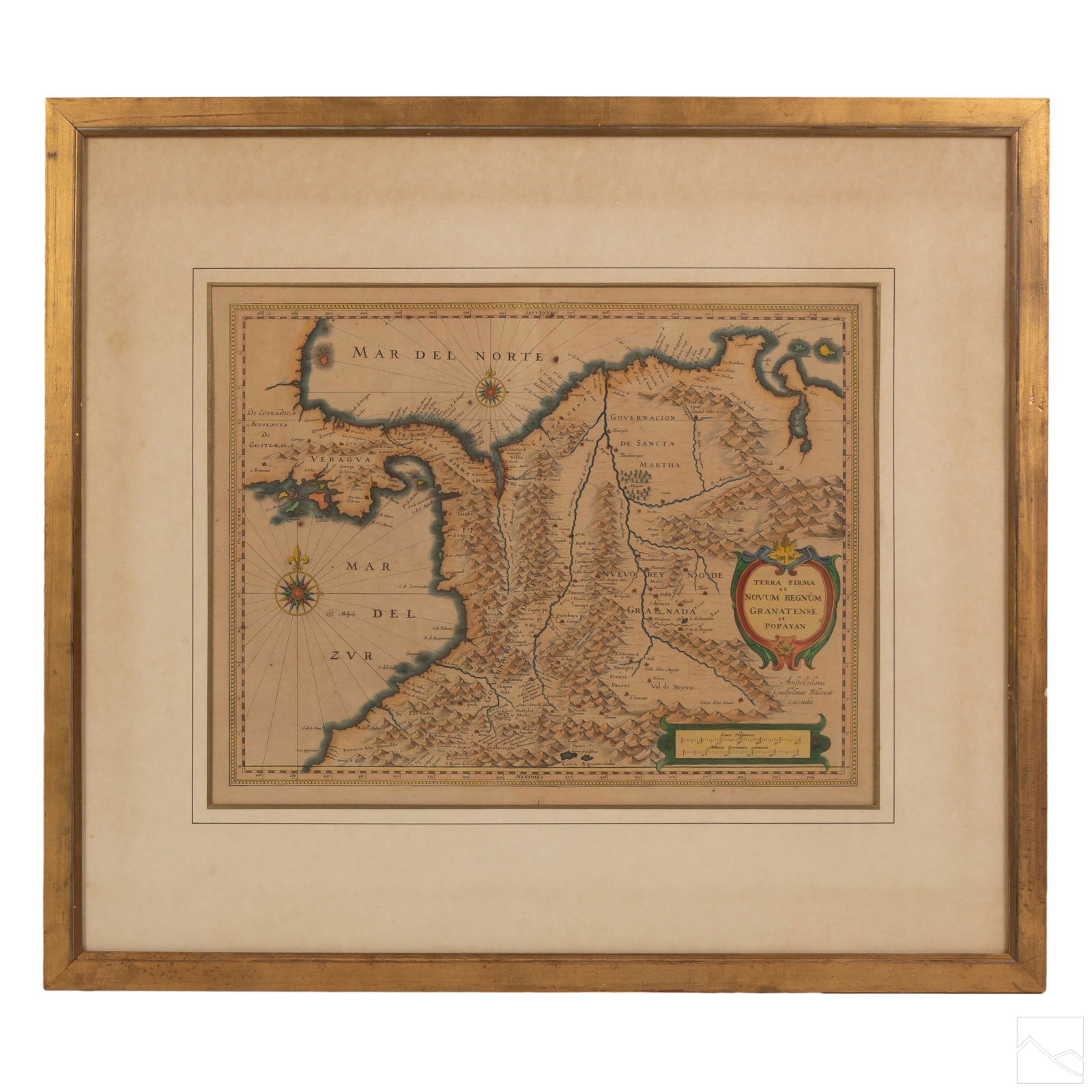 Jan Jansson Colored Map of Central & South America (1 of 5)