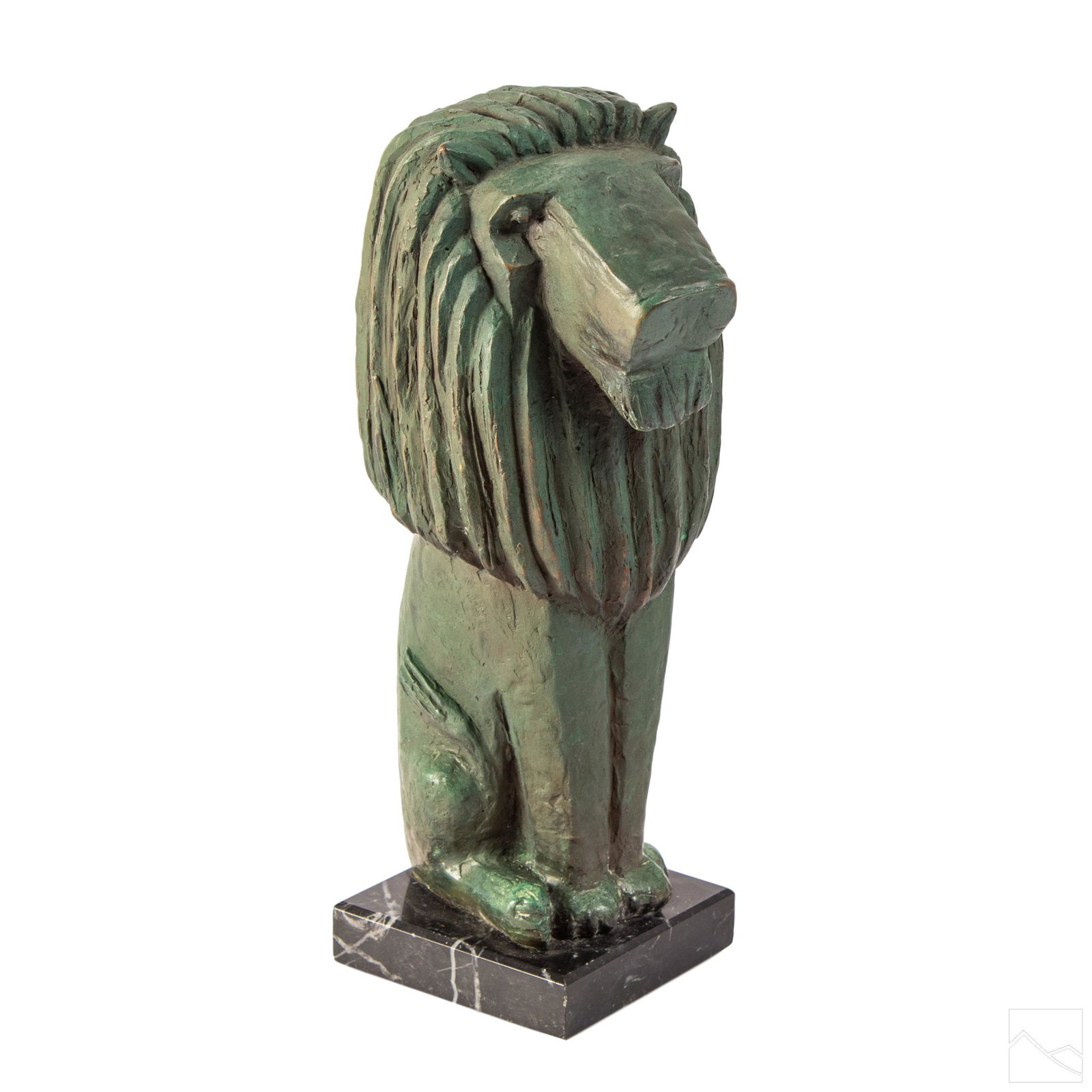 Art Deco Bronze 11" Modernist Satiric Lion Statue (1 of 8)