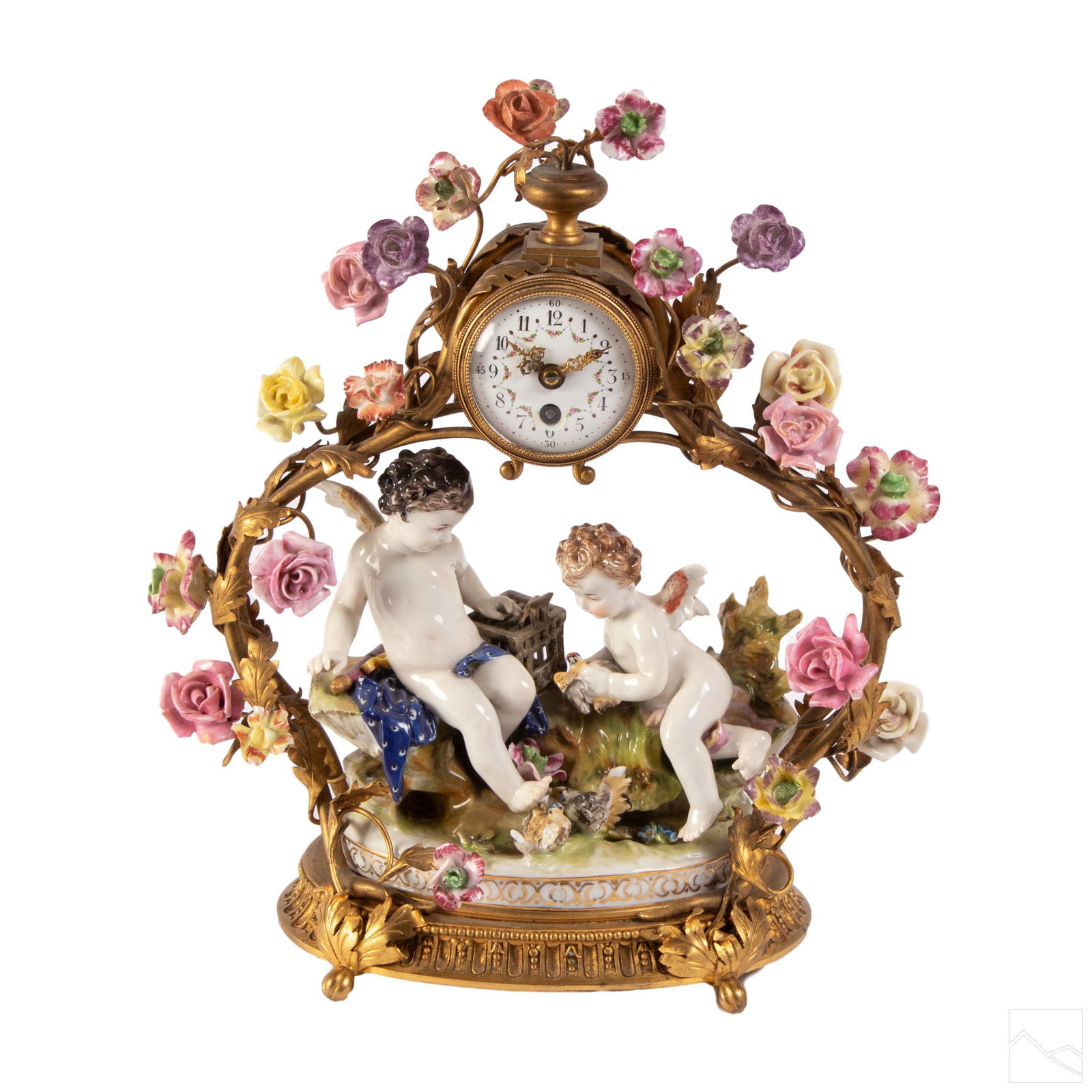 Volkstedt German Porcelain Figural Cherub Clock (1 of 9)