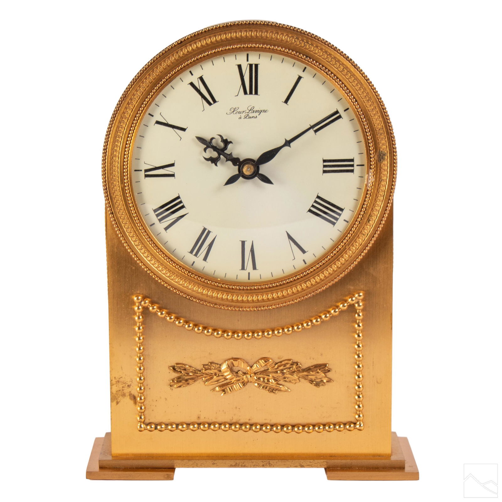 Hour Lavigne French Art Deco 10" Dore Bronze Clock (1 of 9)