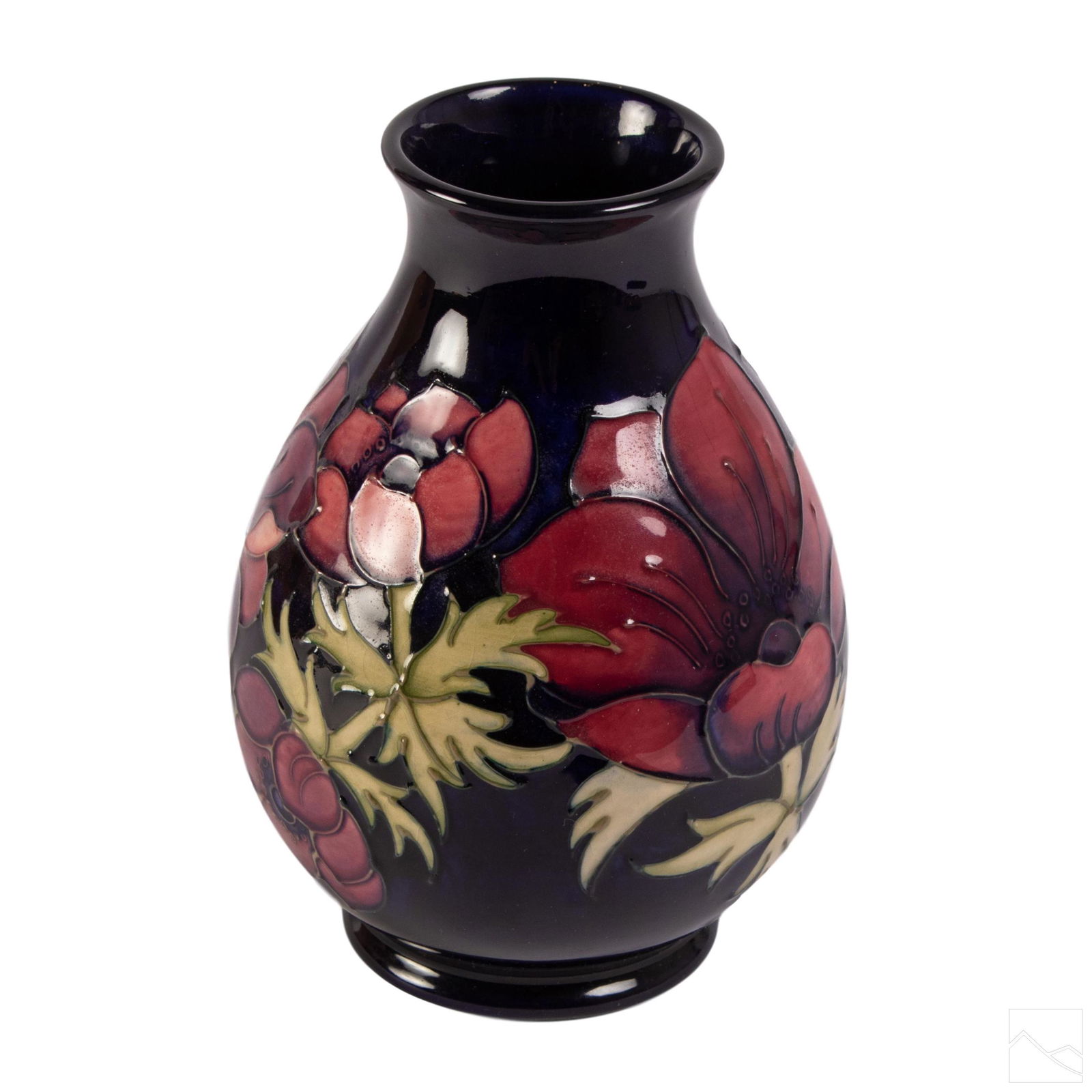 Moorcroft Studio Art Pottery Pink Blue Flower Vase (1 of 6)