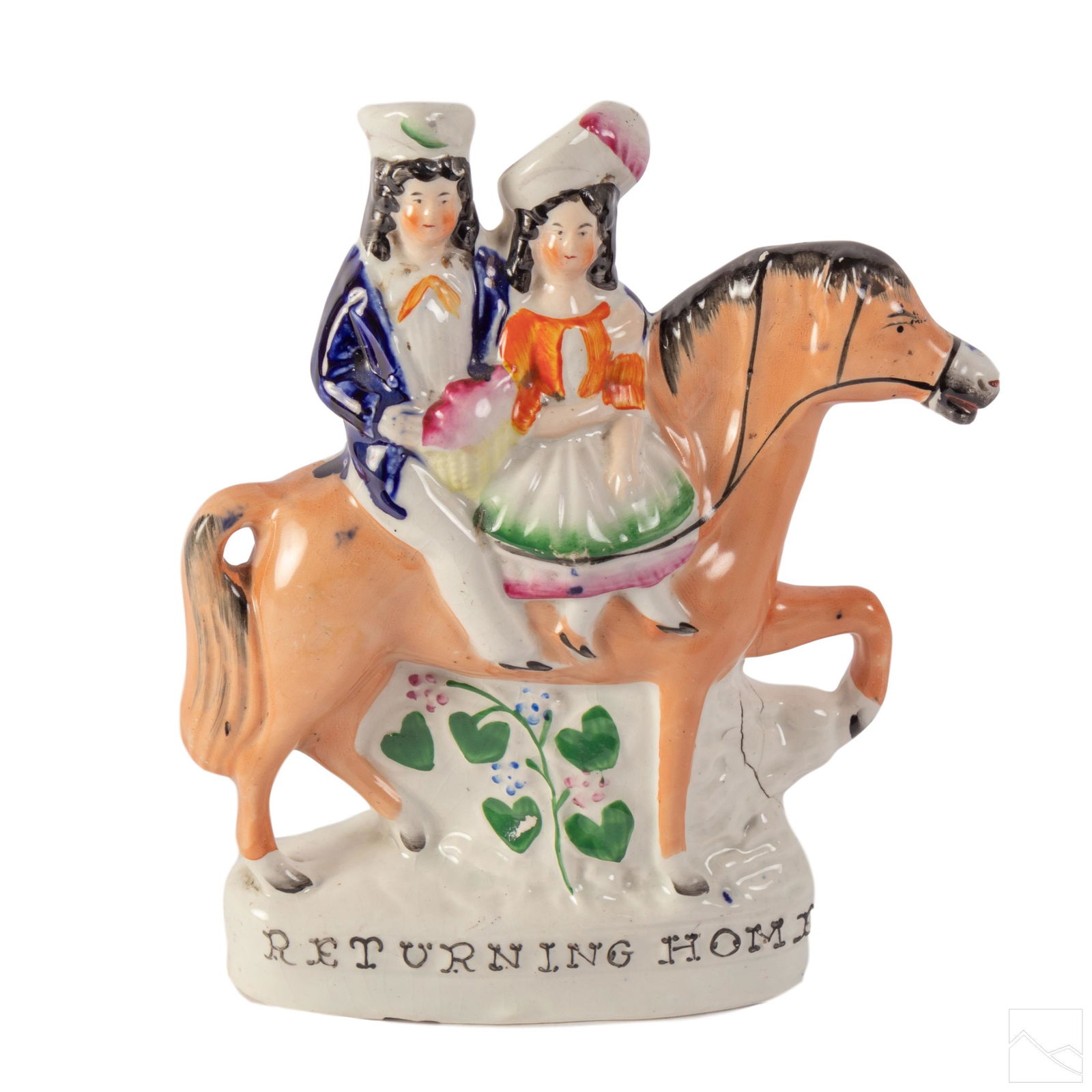 English Staffordshire Horse Figure Returning Home (1 of 5)