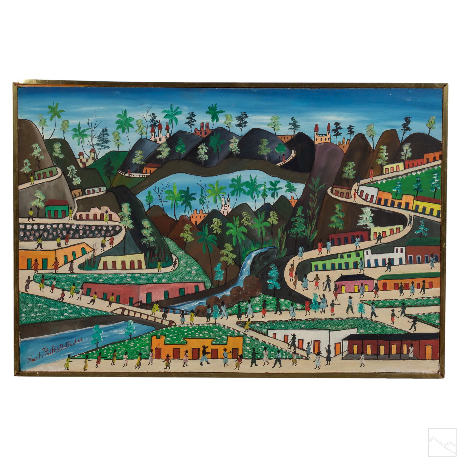 Prefete Duffaut (1923-2012) Haitian Oil Painting (1 of 7)