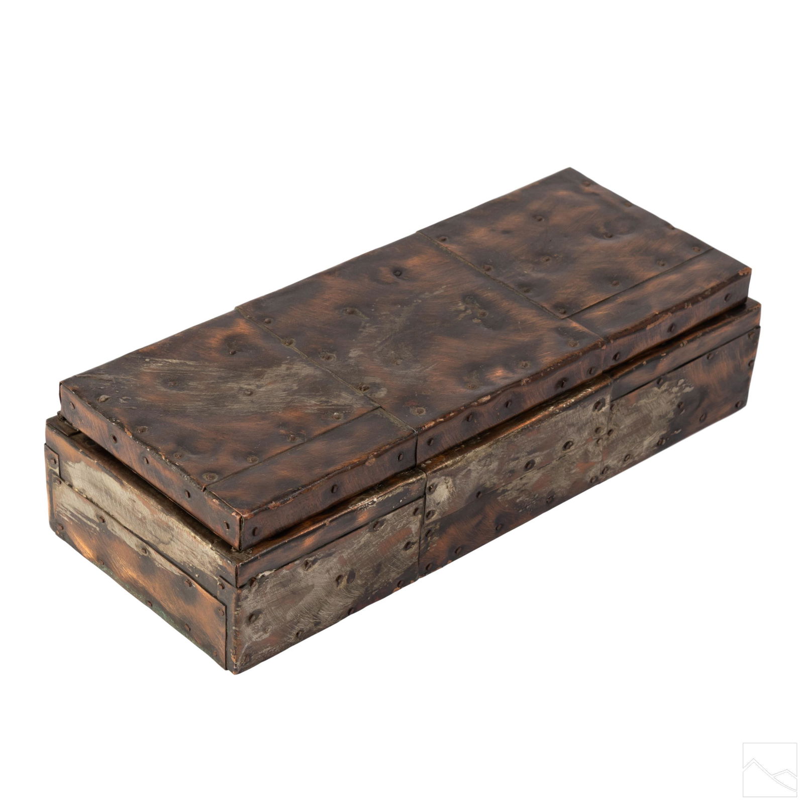 Paul Evans Brutalist Mixed Metals Patchwork Box (1 of 7)