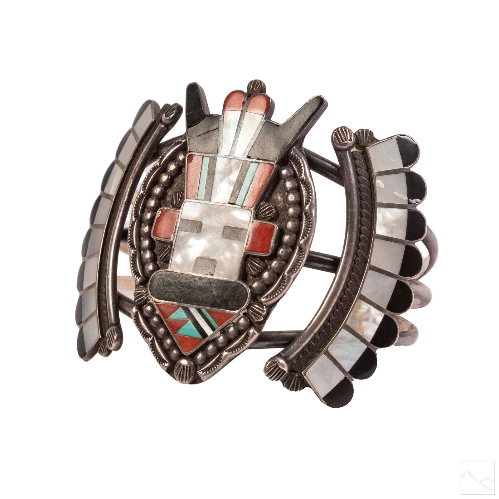Native American D.V. Hattie Zuni 925 Cuff Bracelet (1 of 6)
