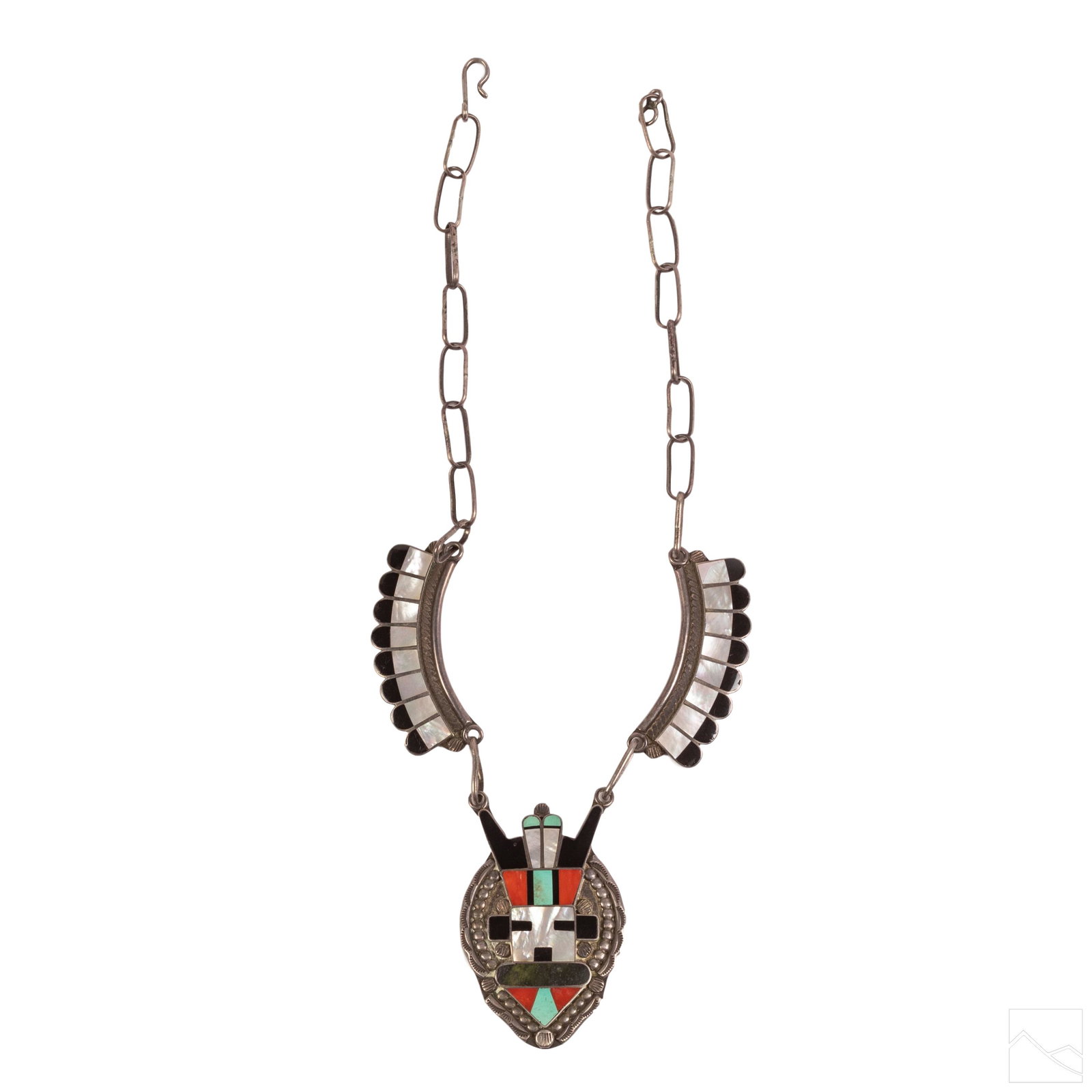 Native American D.V. Hattie Zuni Silver Necklace (1 of 6)