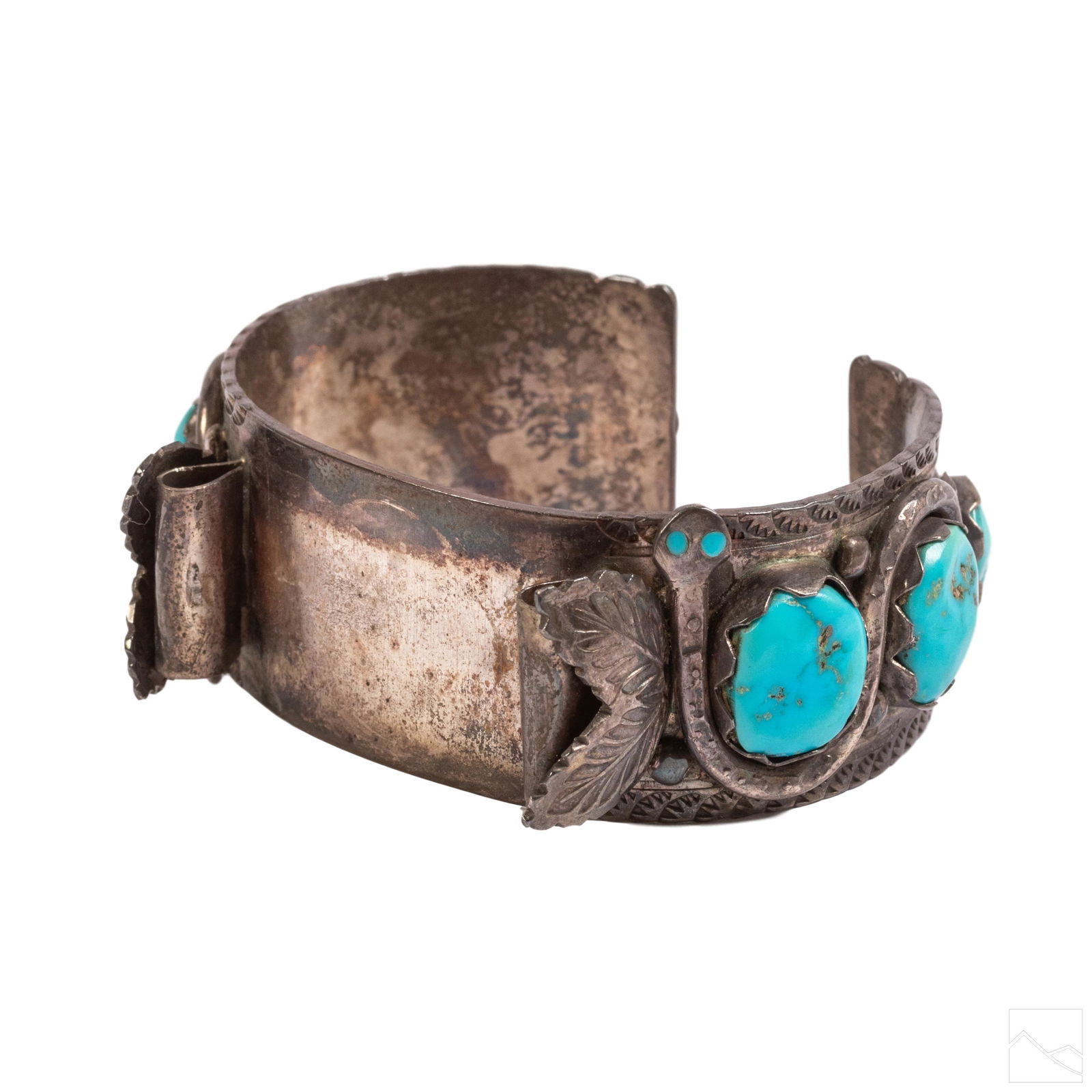 Native American Effie C. Zuni 925 Snake Watch Cuff (1 of 5)