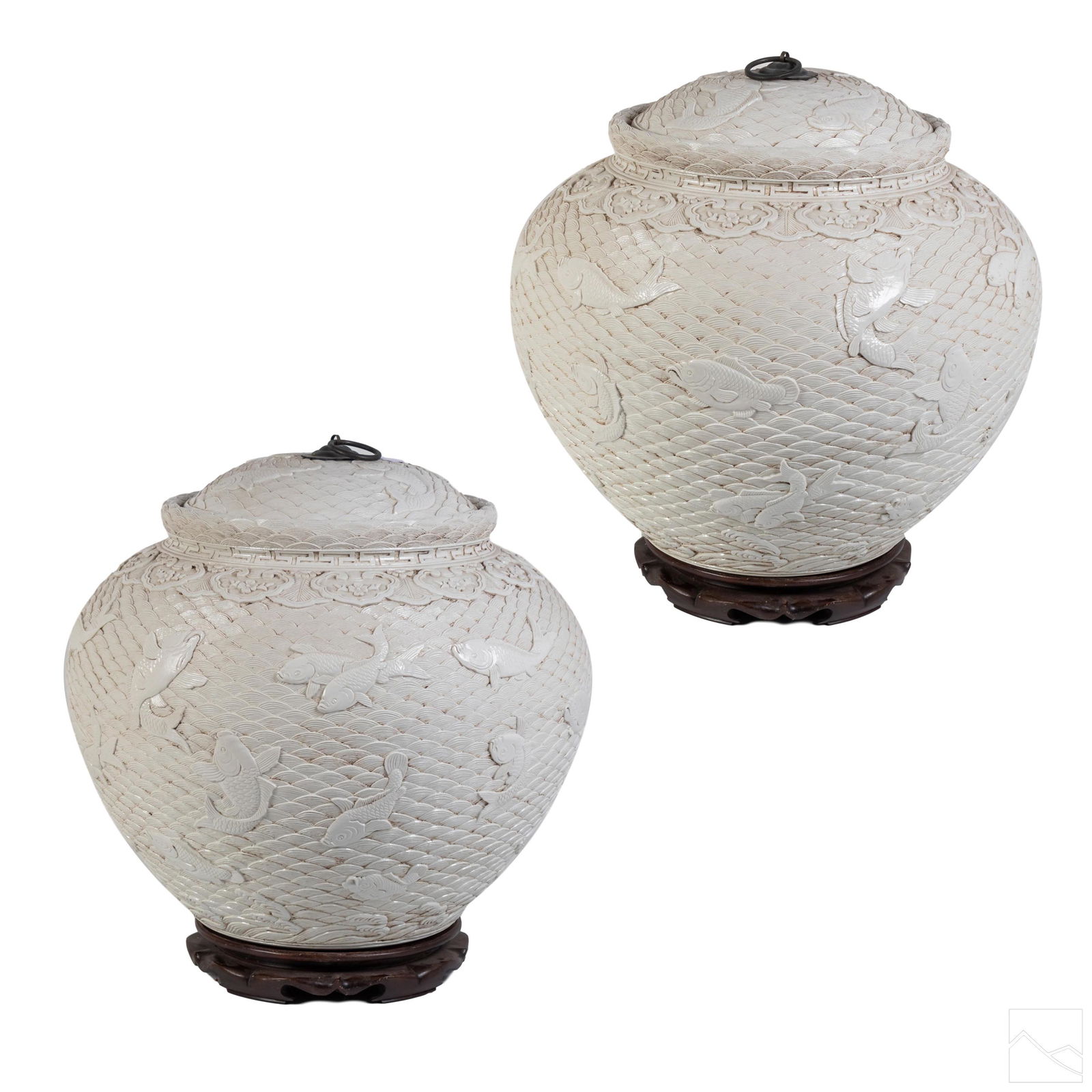 Chinese Antique Temple Palace Lidded Ginger Jars (1 of 12)