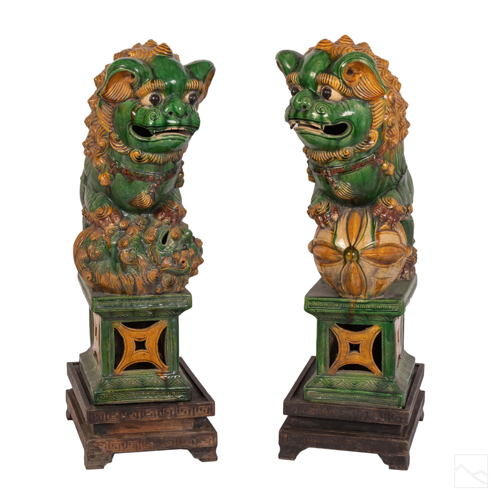 Chinese Monumental 24" Foo Dog Palace Sculptures (1 of 11)