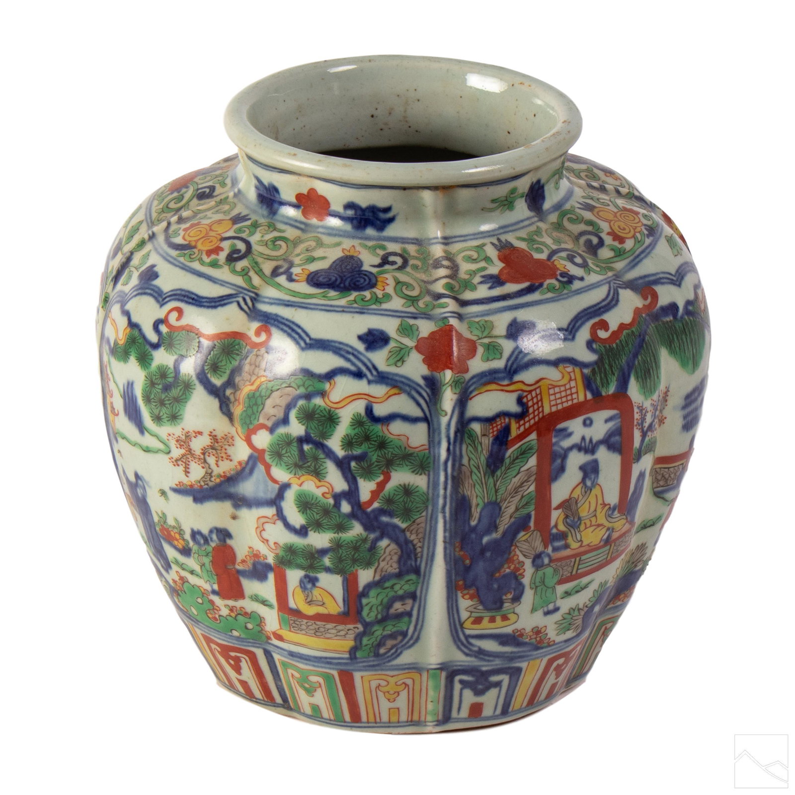 Chinese Antique 9" Large Gourd Jardiniere Jar Vase (1 of 6)