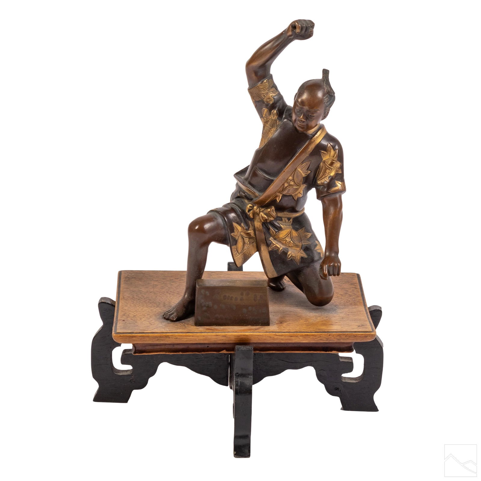 Japanese Meiji Period Bronze Mixed Metal Sculpture (1 of 8)