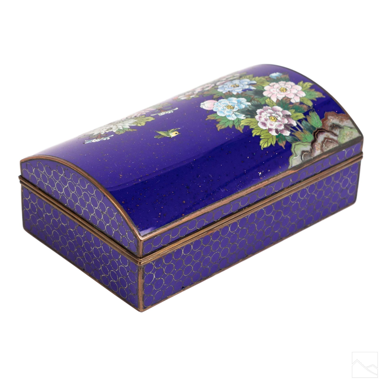Japanese Meiji Kyoto Signed Cloisonne Floral Box (1 of 8)