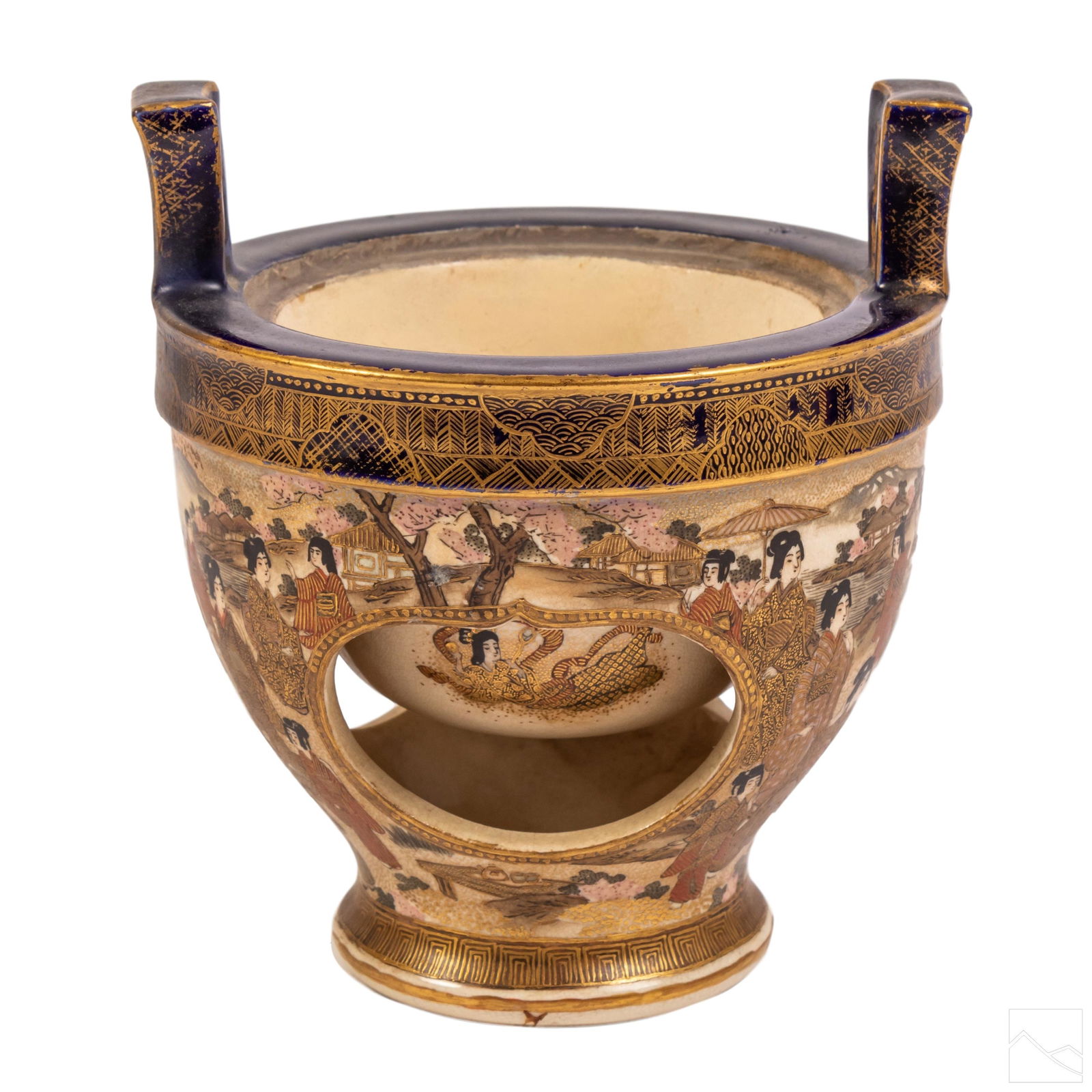 Japanese Satsuma Signed and Marked Porcelain Bowl (1 of 6)