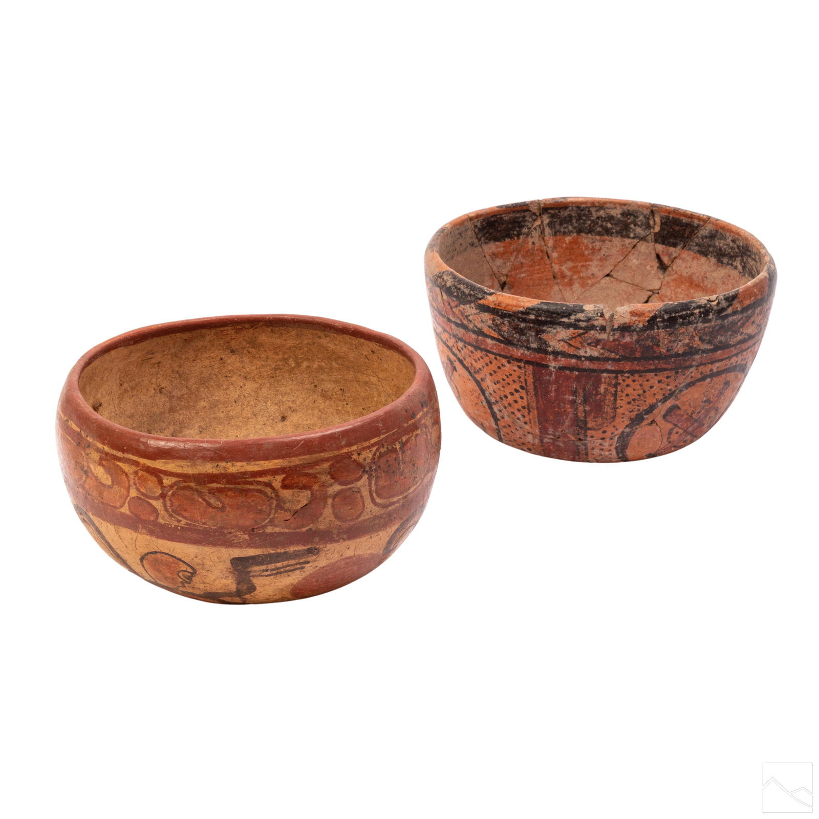Pre Columbian Style Polychrome Pottery Bowls LOT (1 of 11)