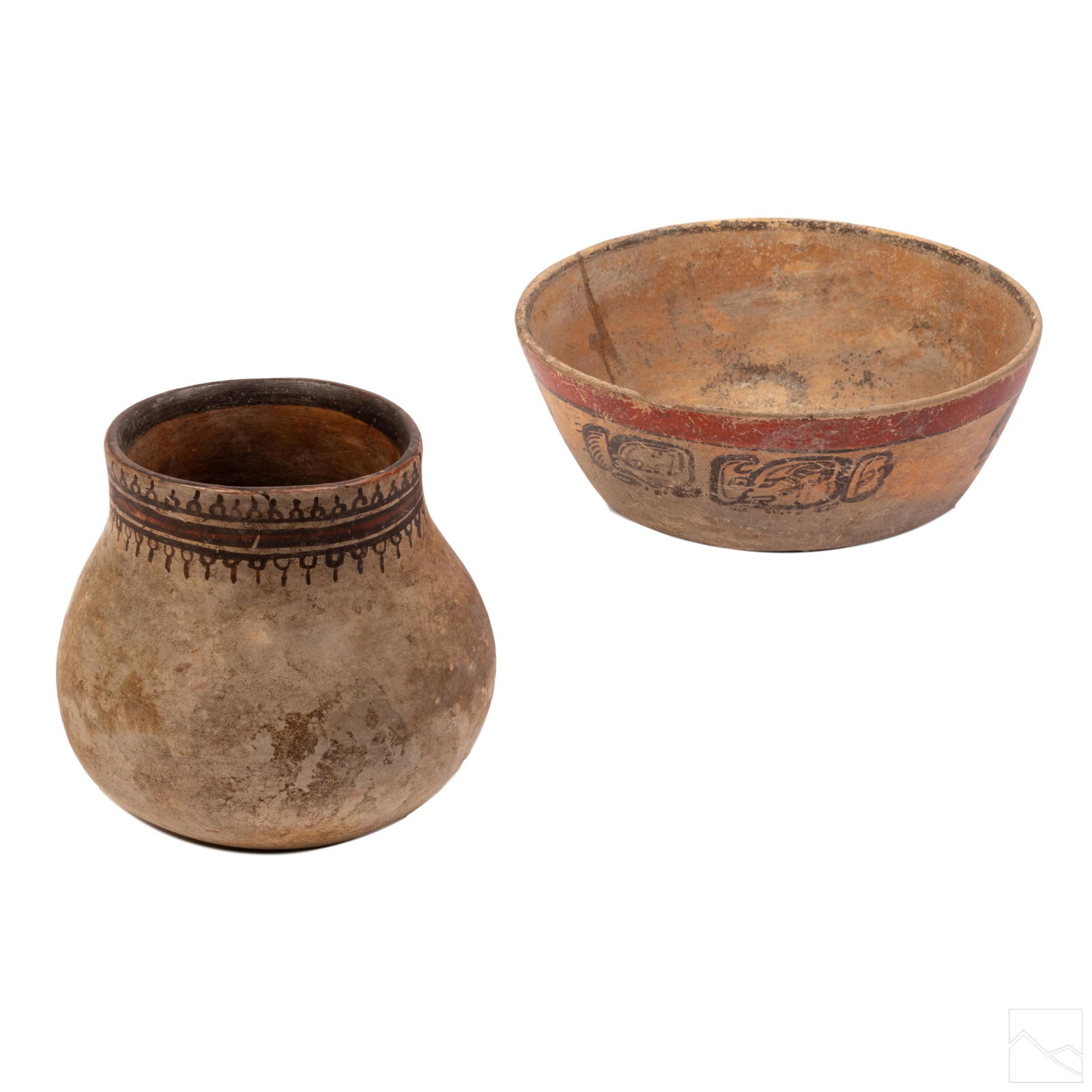 Pre Columbian Polychrome Bowl and Vase GROUP LOT (1 of 10)