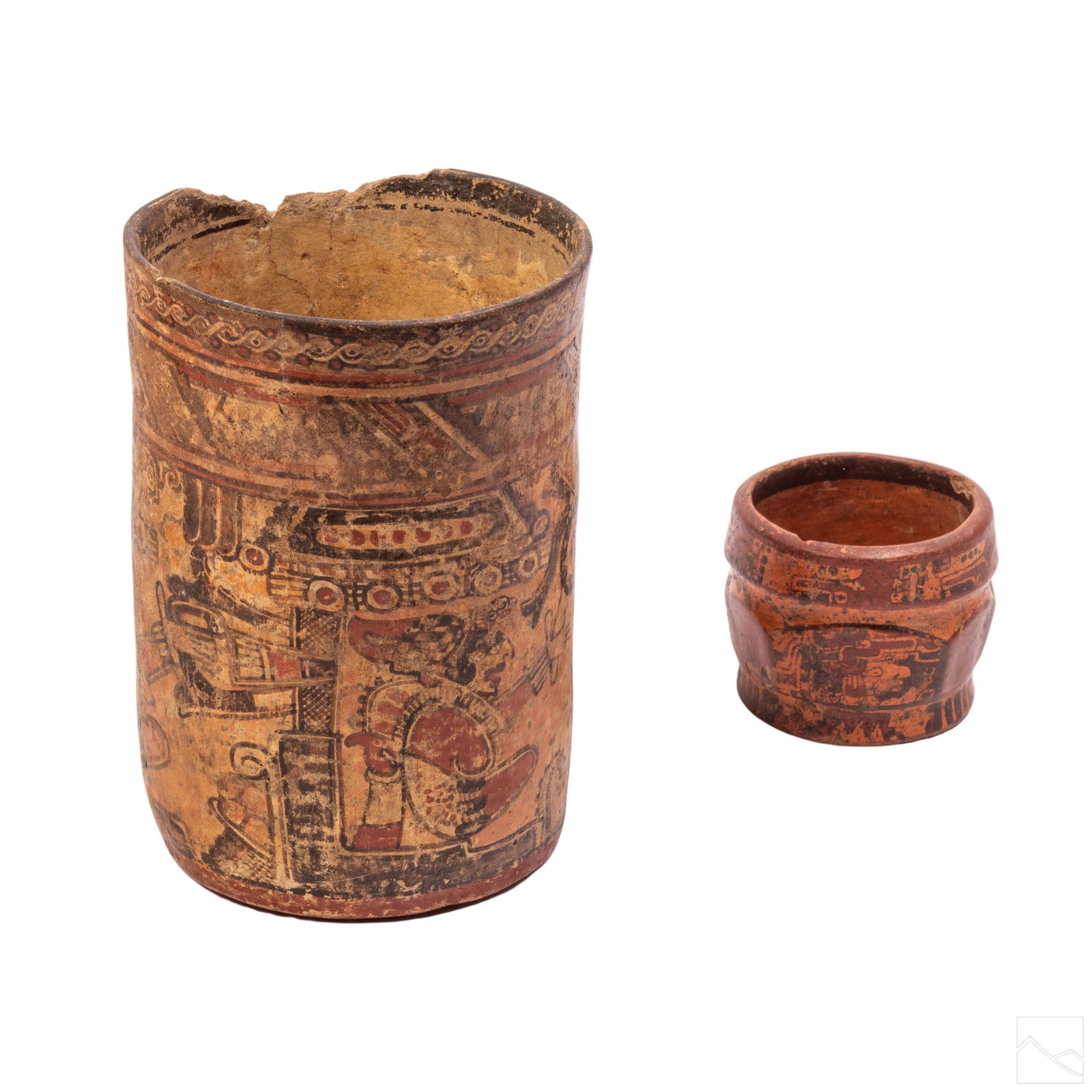 Pre Columbian Maya Type Terracotta Pottery Vases (1 of 9)