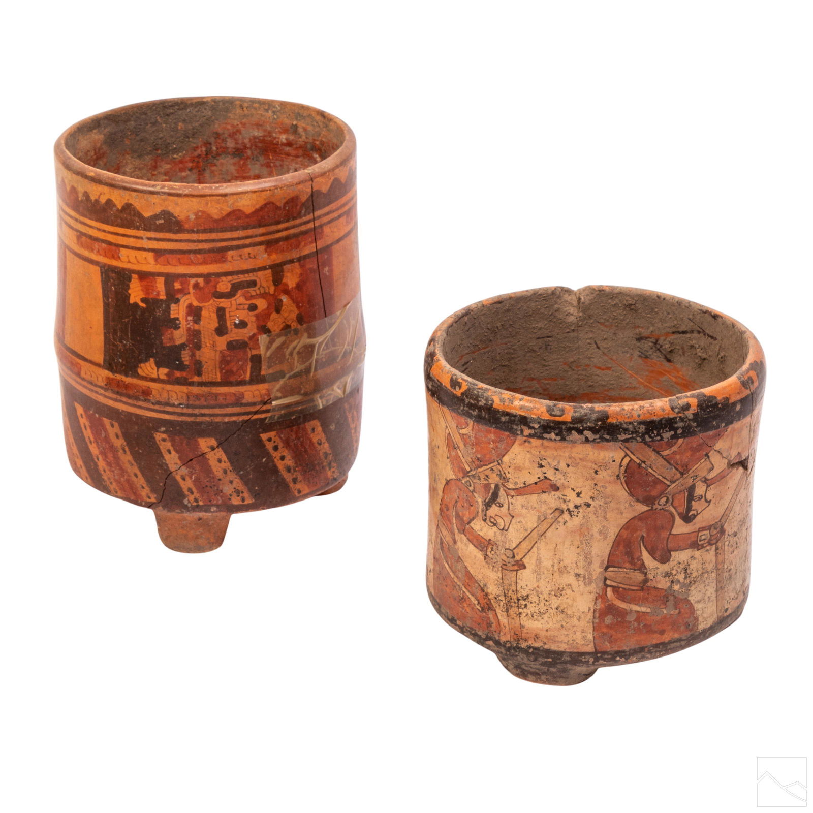 Pre Columbian Mayan Cylindrical Vases GROUP LOT (1 of 10)