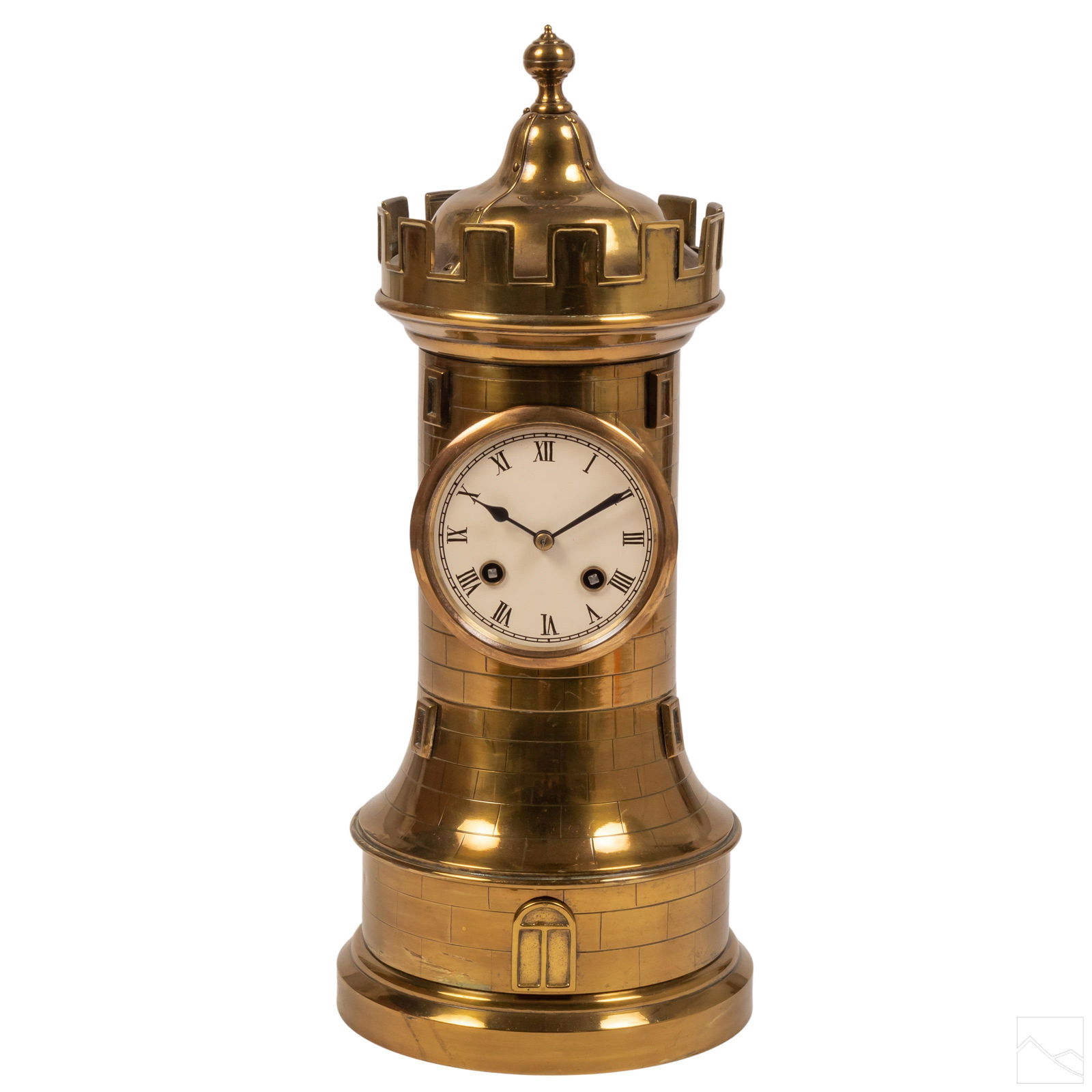 Brass Antique Medieval Castle Tower Desktop Clock