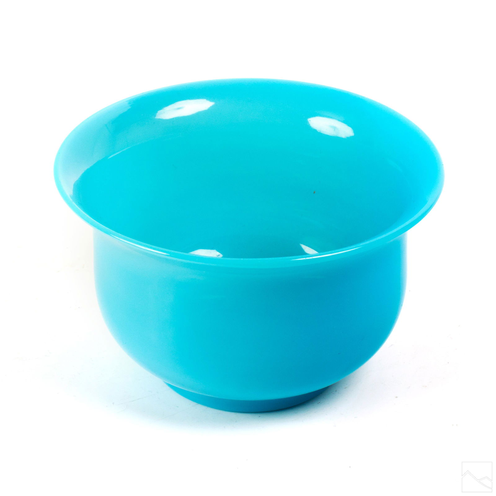 French Victorian Fine Blue Opaline Art Glass Bowl (1 of 5)