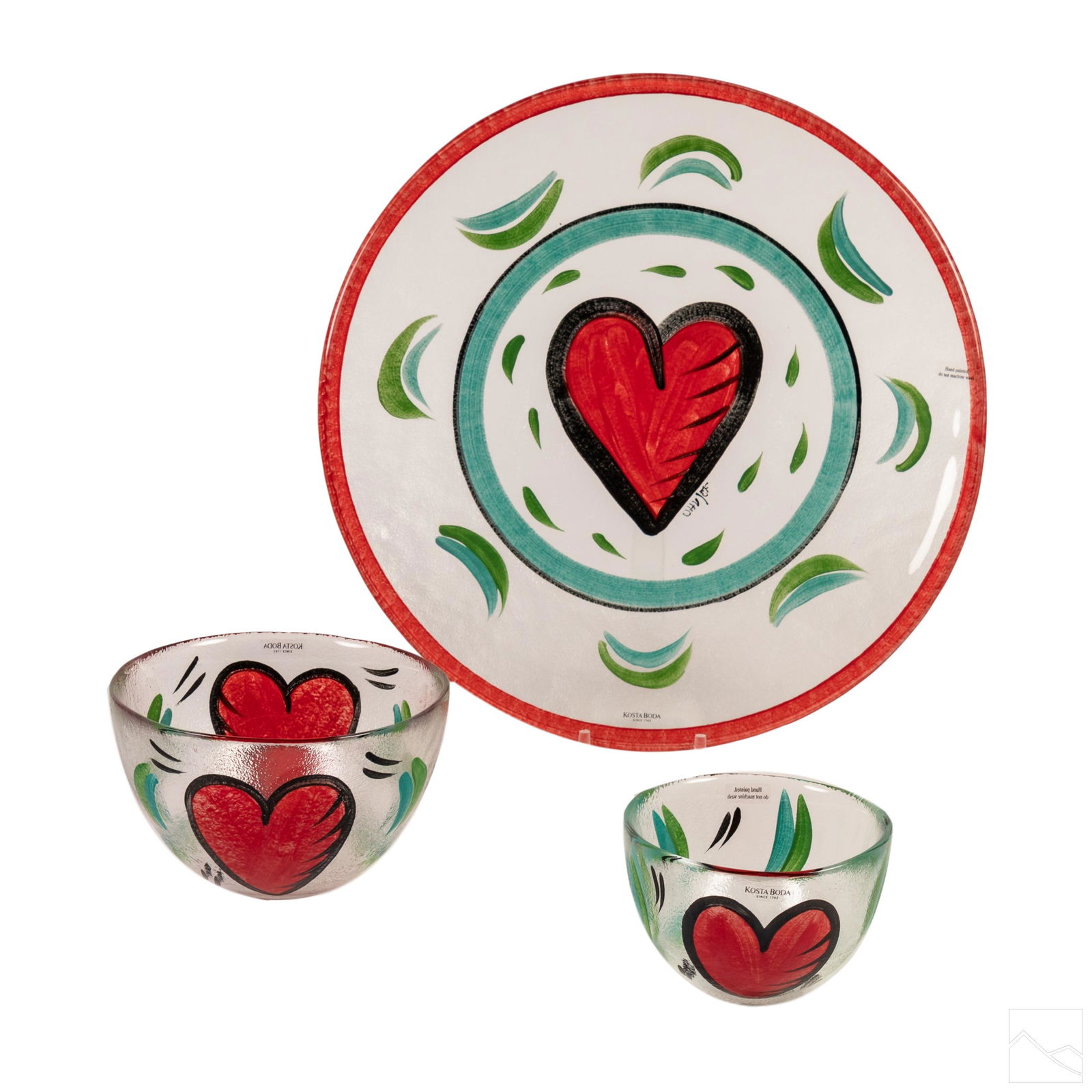 Kosta Boda Ulrica Vallien Art Glass Bowl Plate SET (1 of 12)